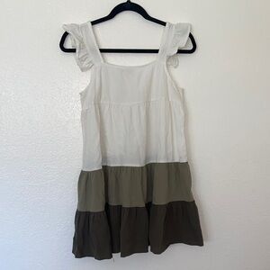 Ombré Green Tiered Dress from SHEIN